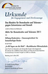 Stiftung Kinderjahre 2011 Bündnis für Demokratie und Toleranz
