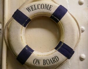 Rettungsring Welcome on board