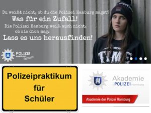 Werbung für die Polizei Hamburg im Polizeimuseum Hamburg
