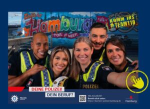 Werbung der Polizei Hamburg - Komm ins Team