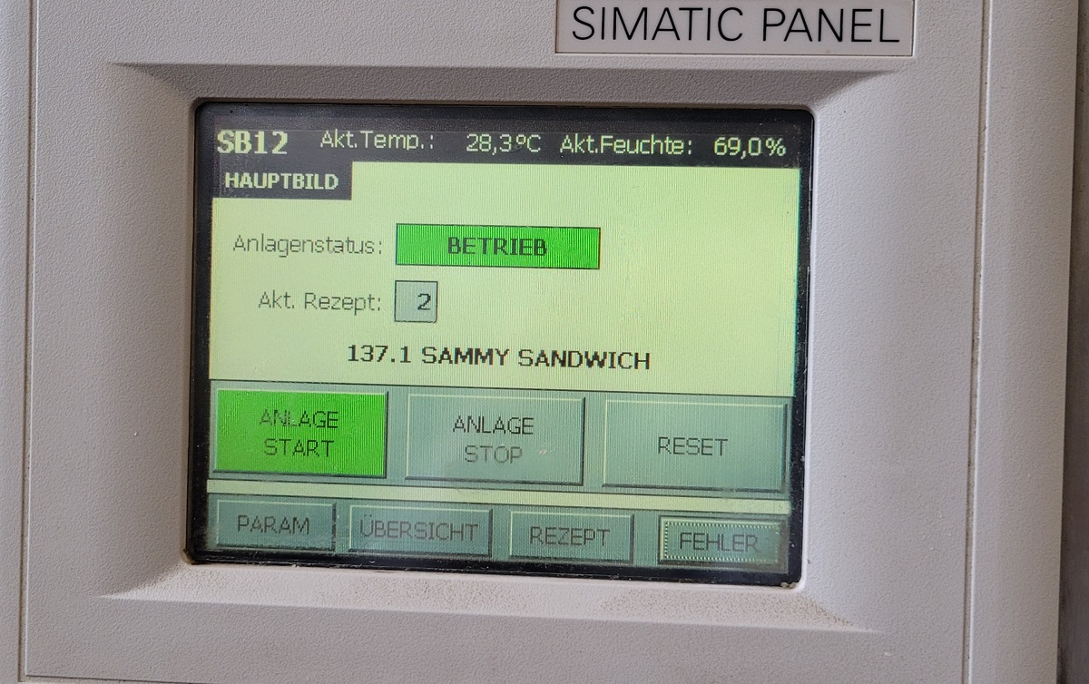 Brotbacktemperatur von Sammy Sandwich bei Harry-Brot